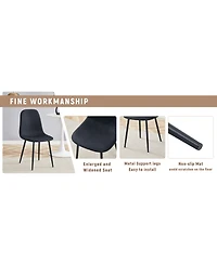 Streamdale 47" Round Dining Set Table with Storage & 4 Linen Chairs