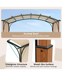 10 x 12 Ft Outdoor Retractable Pergola with Retractable Canopy for Patio
