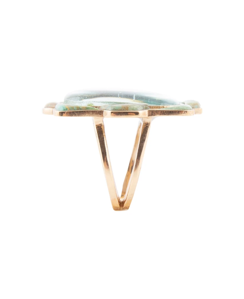 Barse Scenic Desert Sedona Blue Turquoise Golden Ring