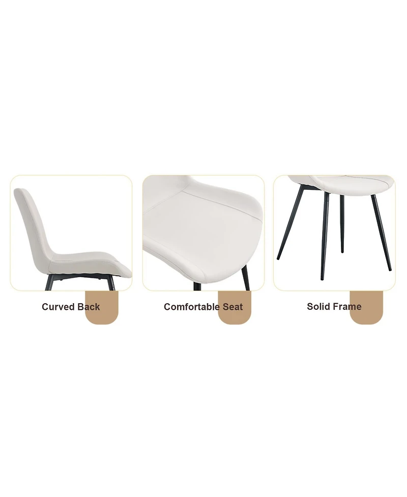 Streamdale Grey Marble Table & 6 Pu Chairs