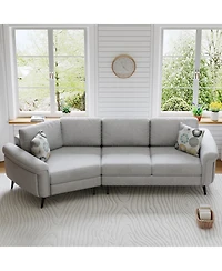 Streamdale 111" Curved Sofa with Pillows