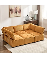 Streamdale Furniture U-Shaped Modular Sectional Sofa with Reversible Chaise