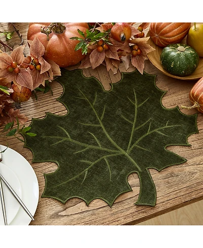 Elrene Textured Fabric Leaf Placemat