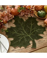 Elrene Textured Fabric Leaf Placemat
