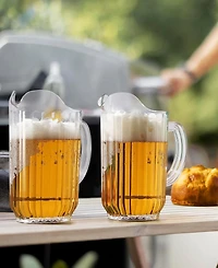 The Wine Savant Classic Beer Beverage Pitchers, Set of 2