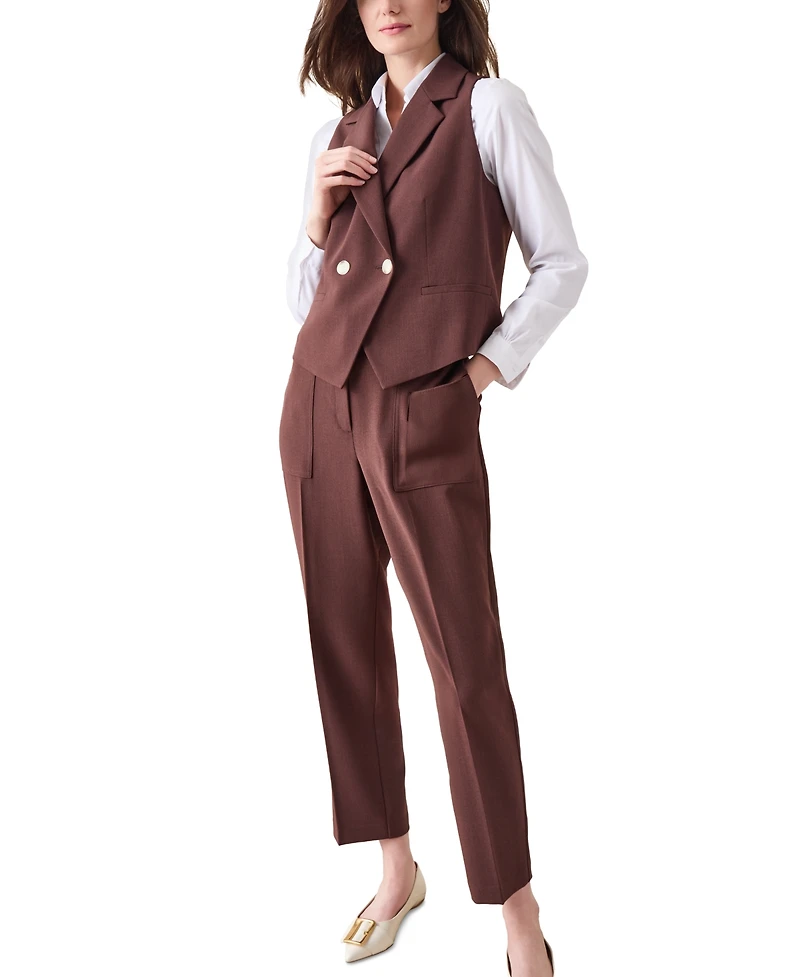 Jones New York Women's Double-Breasted Notched-Lapel Vest
