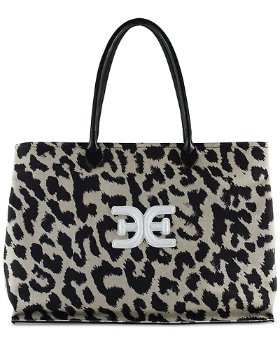 Sam Edelman Cooper Extra Large Logo Canvas Tote