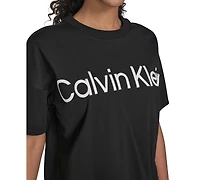 Calvin Klein Performance Women's Cotton Raised Logo Cropped T-Shirt