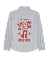 Scotch & Soda Big Boys Graphic Oxford Shirt