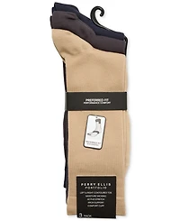 Perry Ellis Portfolio Men's 3-Pack Pique Flat Socks