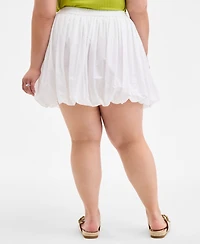 On 34th Trendy Plus Cotton Pull-On Bubble Skirt, Exclusively at Macy's