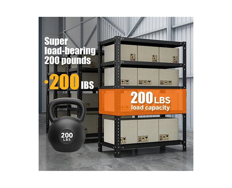 Household storage rack, adjustable display rack, basement balcony storage rack, carbon steel storage rack, 120cm 50cm 180cm, five floors