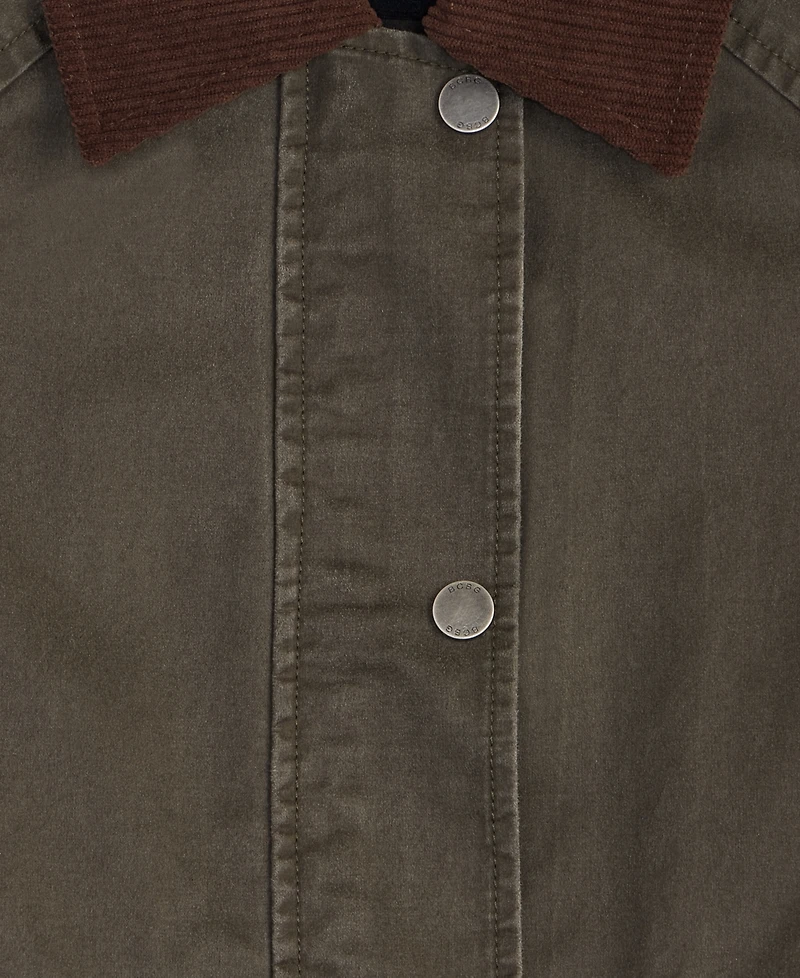 Bcbgmaxazria Women's Corduroy-Collar Barn Jacket, Exclusively at Macy's