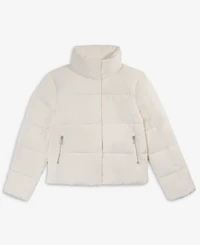 Steve Madden Women's Corduroy Zip-Front Puffer Coat