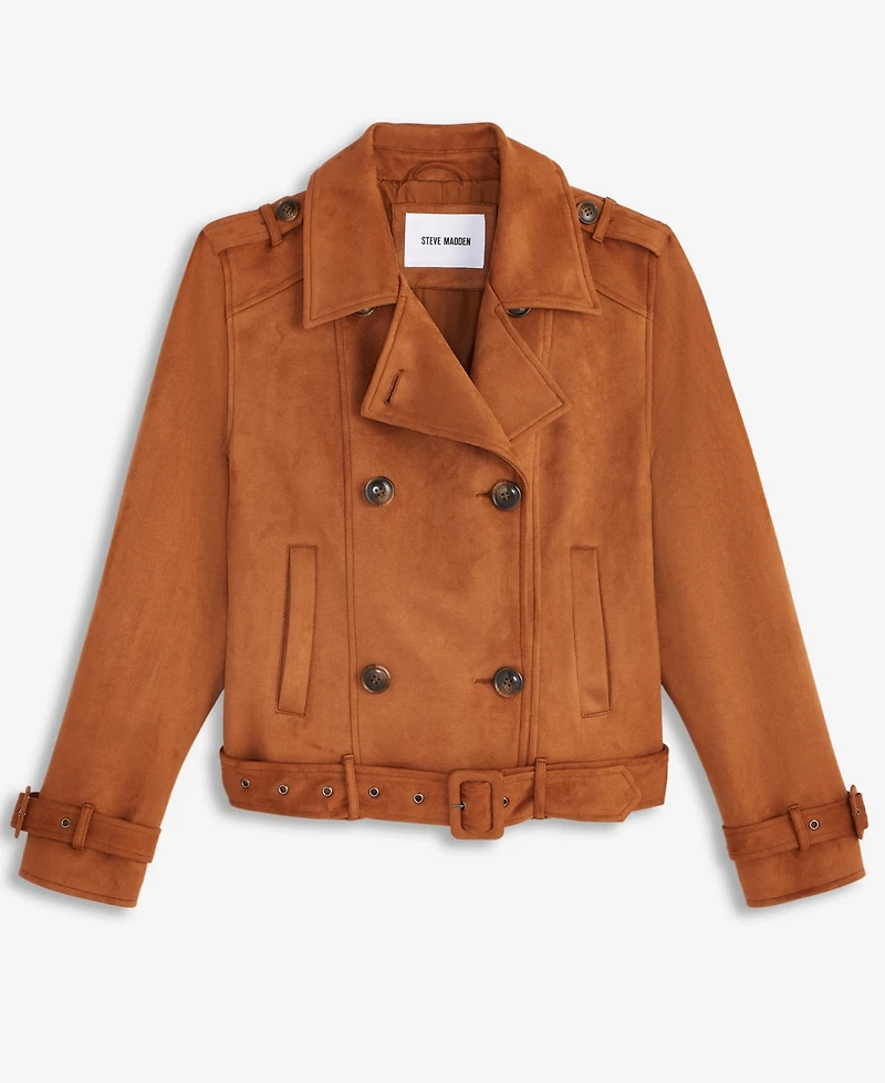 Steve Madden Women's Belted Faux-Leather Jacket