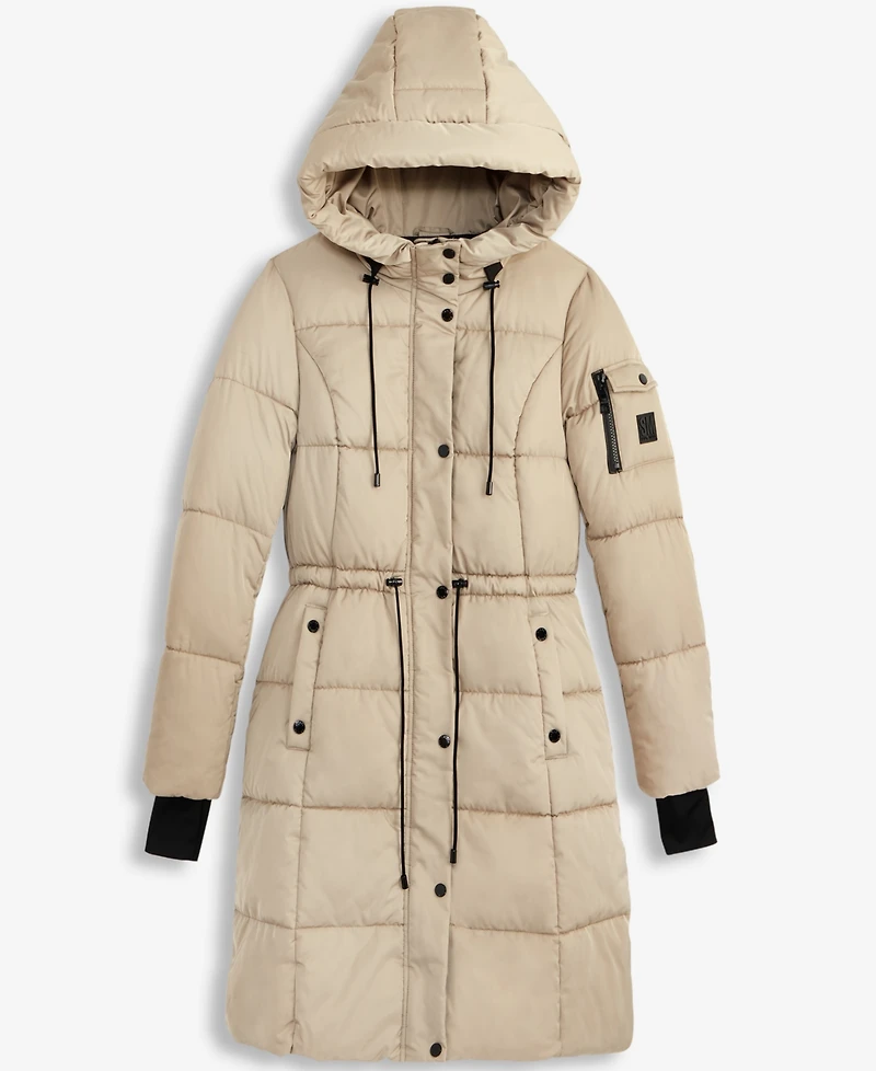 Steve Madden Women's Hooded Puffer Utility Coat
