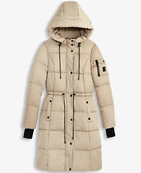 Steve Madden Women's Hooded Puffer Utility Coat
