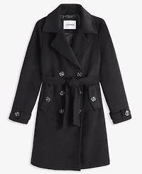 Steve Madden Women's Double-Breasted Belted Trench Coat
