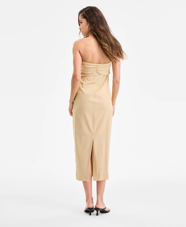 wide sleeve knitted maxi dress Pleated Knit Maxi Dress main image 0