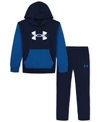 Under Armour Toddler and Little Boys 2-Piece Color Blocked Fleece Hoodie Jogger Pants Set