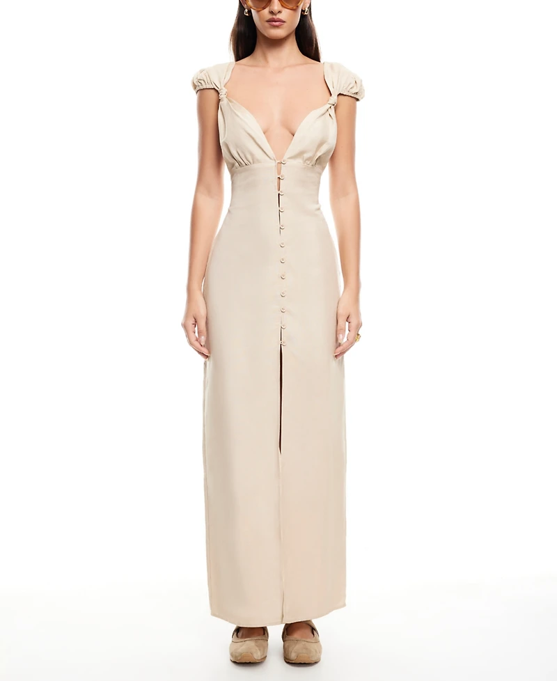 Lioness Women's Meadow Linen-Blend Maxi Dress
