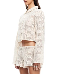 Lioness Women's Cotton Lace Babydoll Top