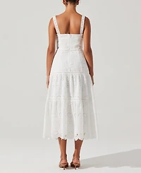 Astr the Label Women's Pellagia Lace-Trim Midi Dress