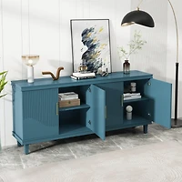 Streamdale Furniture Olive Green Modern Farmhouse Floor Cabinet with Adjustable Shelves