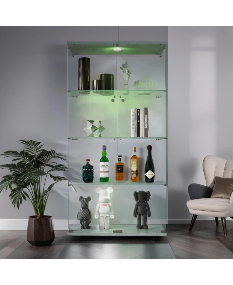 Streamdale Glass Display Cabinet with Led Light