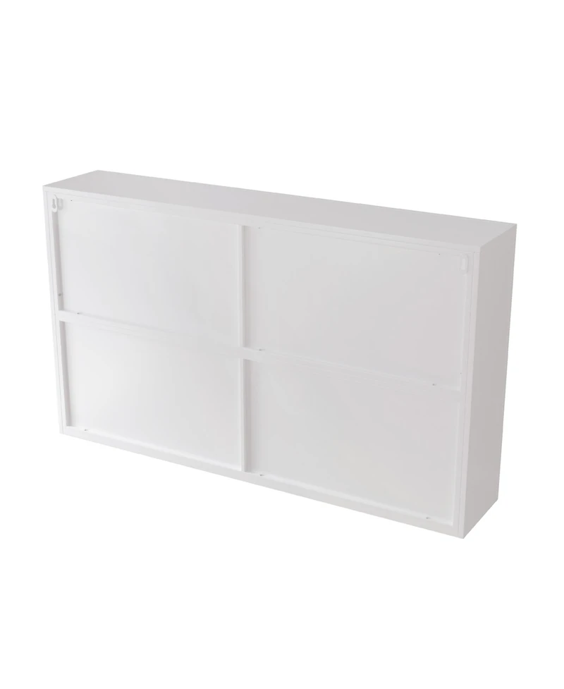 Streamdale 47" 4-Door Glass Wall Cabinet, White