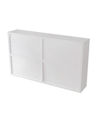 Streamdale 47" 4-Door Glass Wall Cabinet, White