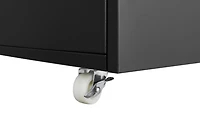 Streamdale Furniture 4-Wheel Metal Cabinet with Adjustable Shelves and Universal Wheels