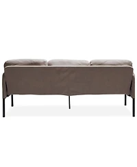 Streamdale Cozy 3-Seater L-Shape Sofa with Ottoman, Polyester Fabric for Small Spaces