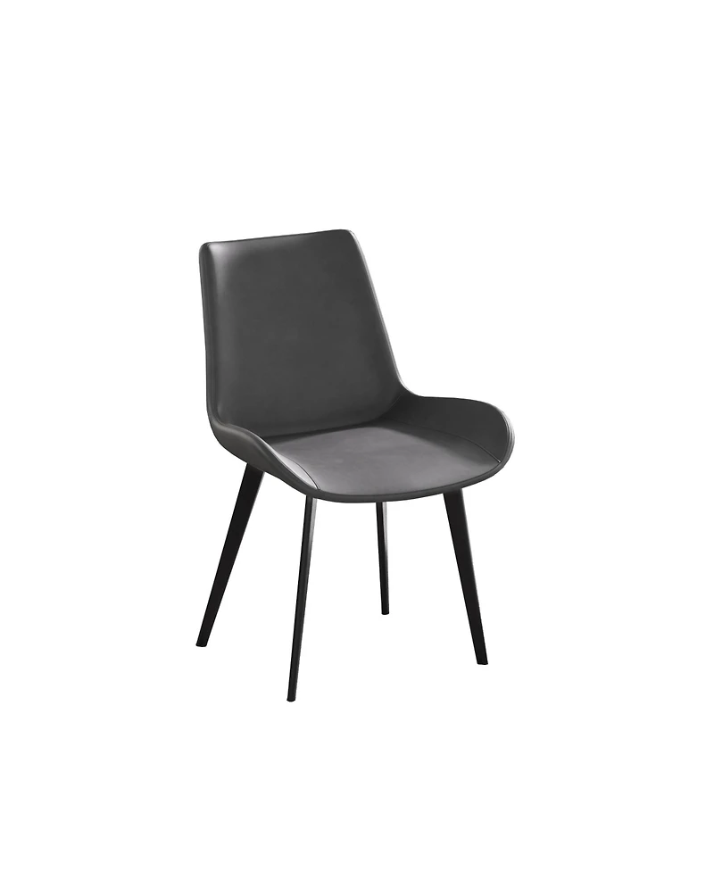 Streamdale Grey Dining Chair with Black Metal Legs (4-pack)