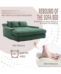 Streamdale Emerald Green Chenille 2-Seater Sofa with Back Pillows