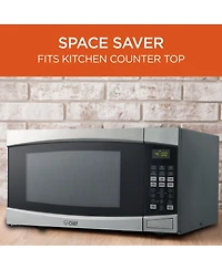 1.6 Cu. Ft. Counter Top Microwave, Stainless Steel