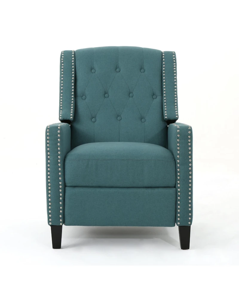 Streamdale Classic Teal Fabric Push Back Chair