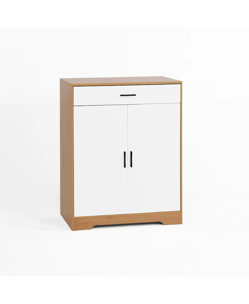 Streamdale Freestanding 4-Tier Shoe Cabinet with Drawer and Adjustable Shelves