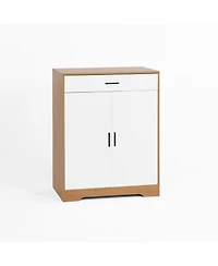 Streamdale Freestanding 4-Tier Shoe Cabinet with Drawer and Adjustable Shelves