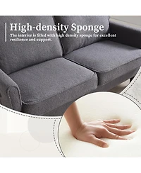 Streamdale Mid Century Modern Loveseat Sofa with Usb (Gray)