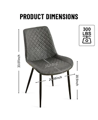 Streamdale Mid-Century Leathaire Dining Chairs (Set of 4)