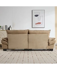 Streamdale Corduroy Sofa Sleeper Couch with Pillows