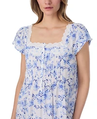 Eileen West Women's Floral Cap-Sleeve Waltz Nightgown