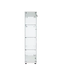 Streamdale Led Strip Light Glass Display Cabinet, White