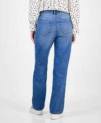 Tinseltown Juniors' High-Rise Slim Wide-Leg Jeans
