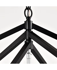 Streamdale Matte Black Farmhouse Kitchen Chandeliers with Adjustable Height