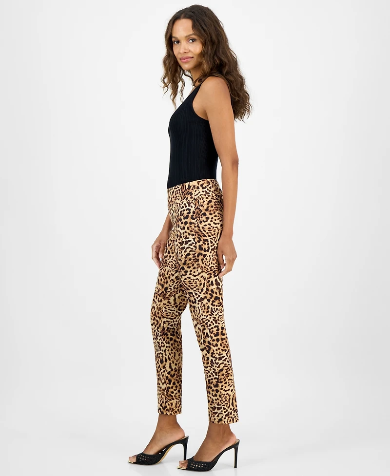 I.n.c. International Concepts Petite Cheetah-Print Pants, Exclusively at Macy's