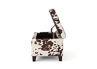 Streamdale Contemporary Velvet Storage Ottoman with Ample Storage