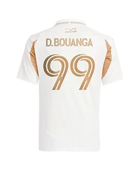 Adidas Big Boys and Girls Denis Bouanga White Lafc 2025 Secondary Replica Player Jersey
