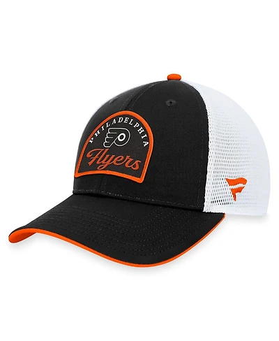 Fanatics Men's Black/White Philadelphia Flyers Fundamental Adjustable Hat